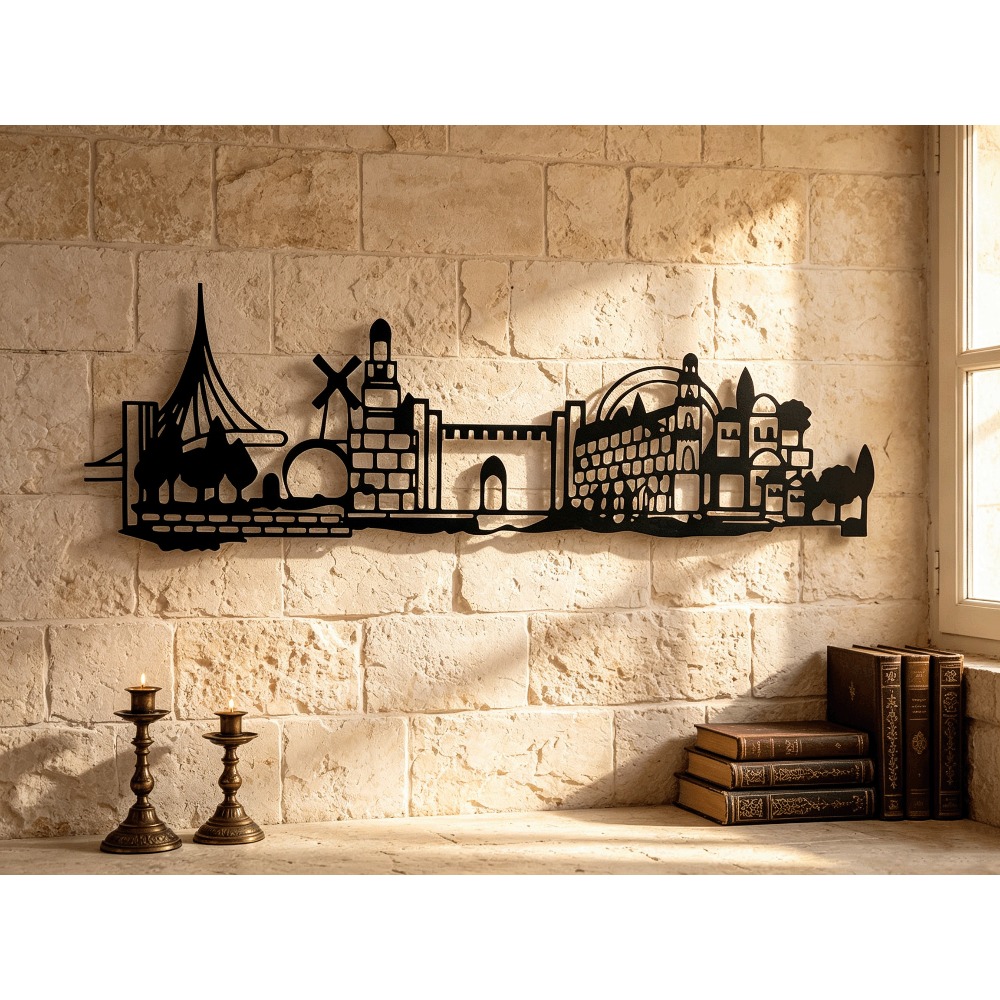 Wall Art - CIFBUY Metalowa dekoracja ścienna z widokiem