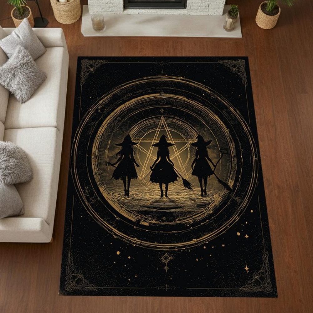 Area Rug - Dywan z nadrukiem: Halloween, mistyczna wiedźma,