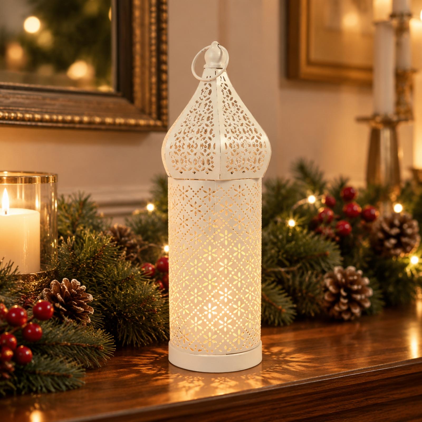 Biały, żeliwny, marokański świ – Candle Holder Decor recenzja i cena