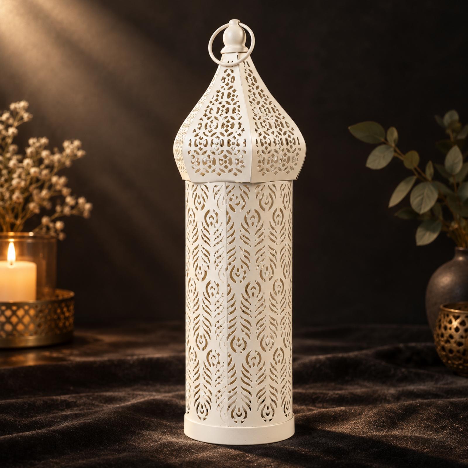 Biały, żeliwny, marokański świ – Candle Holder Decor recenzja i cena